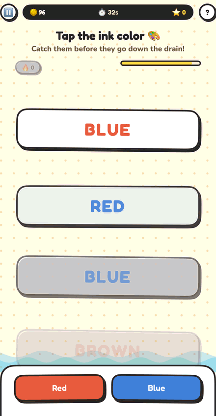 Color Says — tap what it says, not what it shows