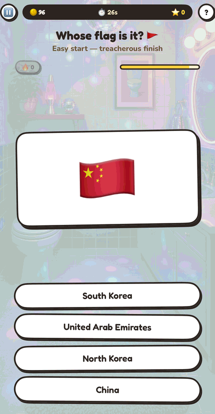 Flag Dash — name the flags against the clock